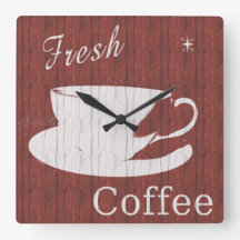 Relógio Russo Vermelho De Café