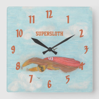 Quadrado Relógio Supersloth