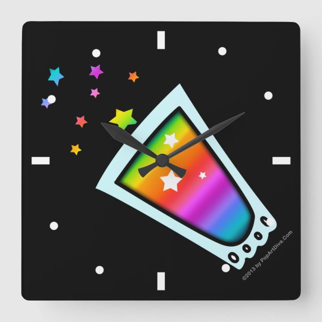 QUADRADO RELÓGIO - VIDRO DE ATIRAMENTO DE CAIXA DE CHUVA (Frente)