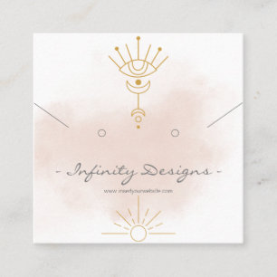 Quadrado Retentor de cartão de visita e Colar