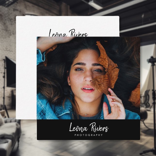 Quadrado Retrato QR Code Cartão de visita do Fotógrafo (Criador carregado)