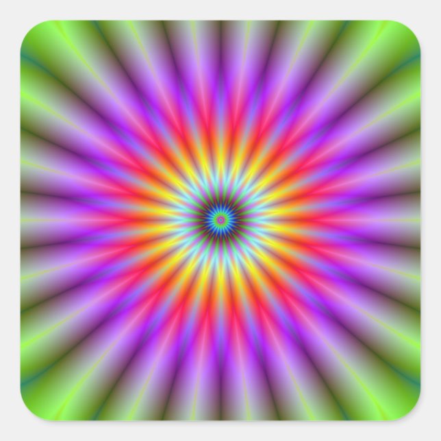 Quadrado Roda do adesivo de cor (Frente)