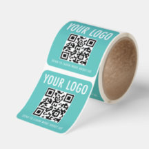 Rolo de Adesivo de Código QR com Logotipo Personal