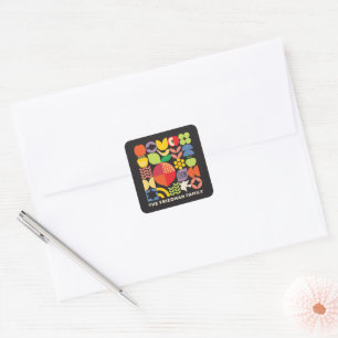 Quadrado Rosh Hashanah personalizou o adesivo judeu de ano