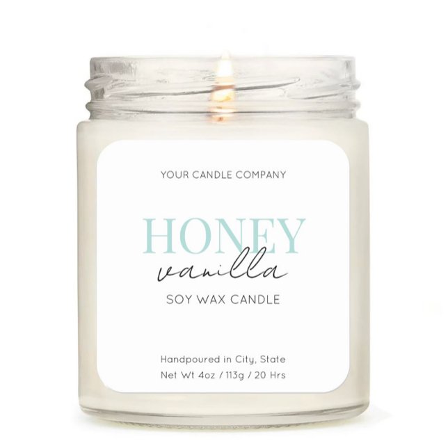 Quadrado Rótulo do adesivo Cosmético de Vela Elegante Minim (Criador carregado)