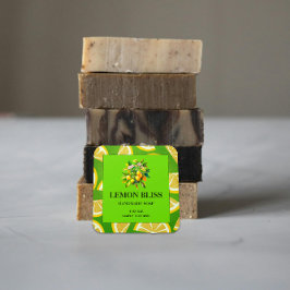 Quadrado Sabonete com Aroma de Limão Feito à Mão Adesivo Pe