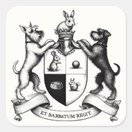 Quadrado Schnauzer Casaco do adesivo de armas