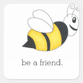 Quadrado seja um adesivo de amigo BEE