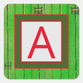 QUADRADO SELLO DE ENVELOPE DE MONOGRAMA COM ADESIVO PERSONA