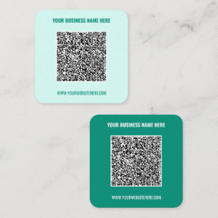 Quadrado Seu Cartão de Visita de Site com Nome de Código QR
