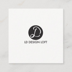 Quadrado Seu logotipo aqui, cartão de visita simples,