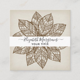 Quadrado Signature Modern Mandala Square Cartão de visita