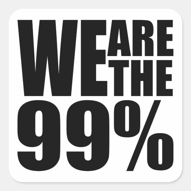 Quadrado Somos o adesivo de 99% (Frente)