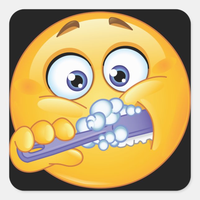 Quadrado Sorria - Escove o adesivo dos dentes (Frente)