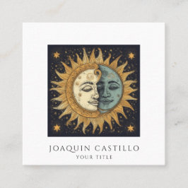Quadrado Sun Moon Celestial Cartão de visita