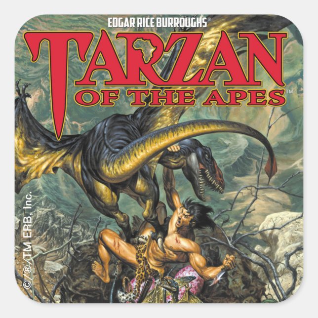 Quadrado Tarzan do adesivo Apes™ de 3" (Conjunto de 6) (Frente)