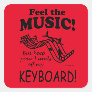 Quadrado Teclado Sente O Adesivo De Praça Música