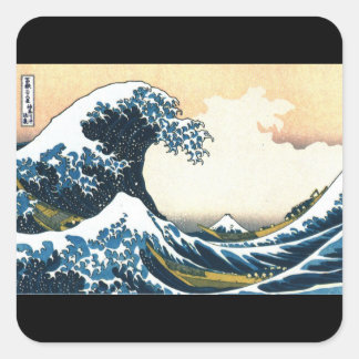 Quadrado Um adesivo de arte, Hokusai, a onda do Excelente