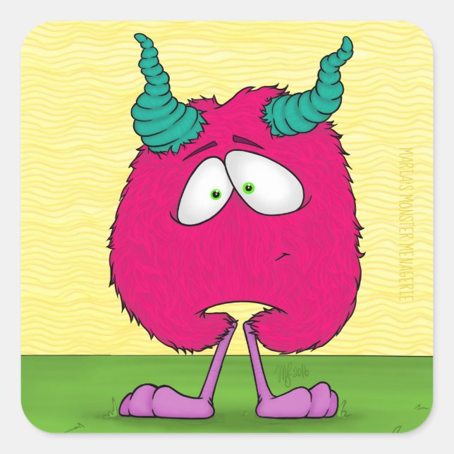 Quadrado Uma, adesivo (Frente)