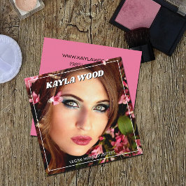 Quadrado Vegan Makeup Artist Square Cartão de visita