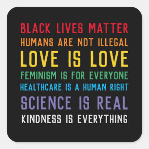 Quadrado Vidas Negras - Adesivo de matéria