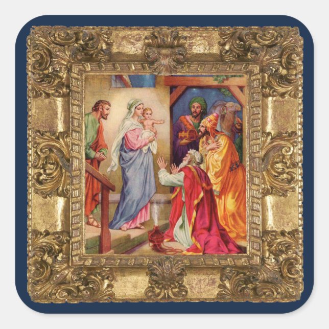 Quadrado Visita do adesivo dos sábios (Frente)