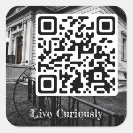 Quadrado viva curiosamente adesivo