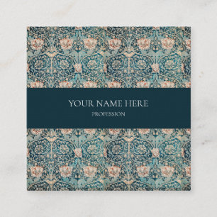 QUADRADO WILLIAM MORRIS BOTANICAL PATTERN CARTÃO DE VISITA