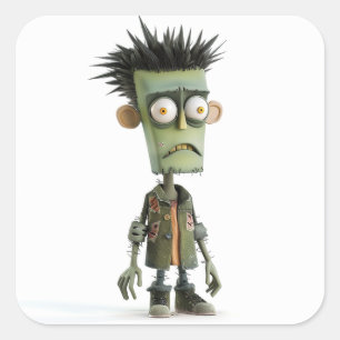 Quadrado Zed Grumpy - Adesivo Moody Ghoul
