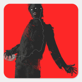 Quadrado Zombie! Adesivo