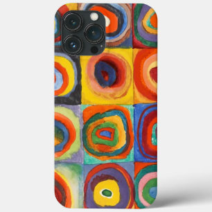 Quadrados com Círculos Concentrados por Kandinsky