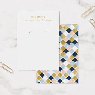 Quadrados de Diamante Mod Ouvindo Cartões de Exib