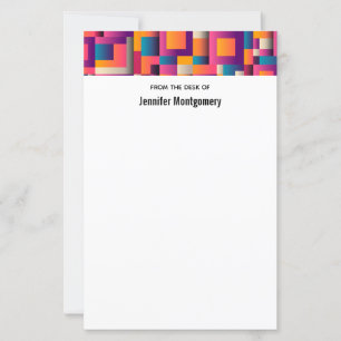 Quadrados e Formas Coloridos de Abstrato