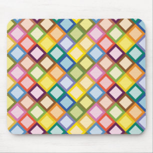 Quadrados retros Mousepad brilhante