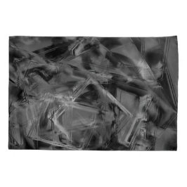 Quadrados torcidos, cinzas e pinceladas pretas