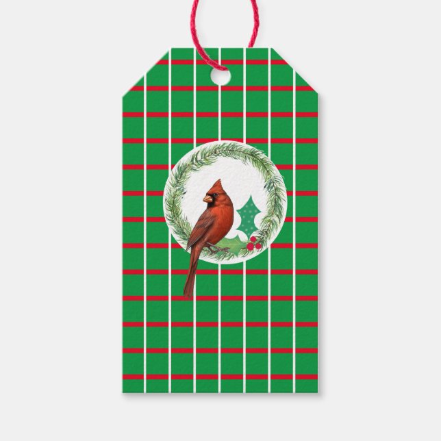 Quadrados Verdes com Etiqueta de Presente das Linh (Frente)