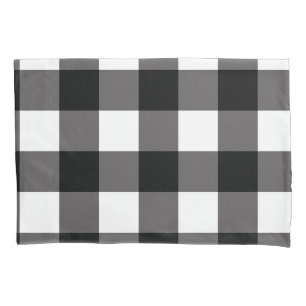 Quadrados Xadrez Preto e Branco Plaid de Búfalo