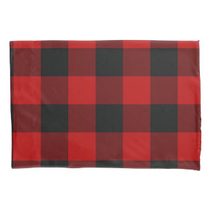 Quadrados Xadrez Preto e Vermelho Buffalo Plaid