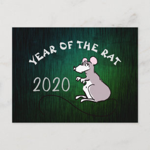 Quadrinhos Ano Novo Chinês Rato 2020 Cartão Postal