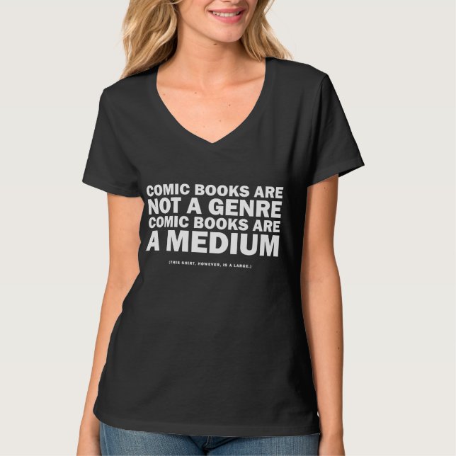 quadrinhos não são uma camiseta de gênero (Frente)