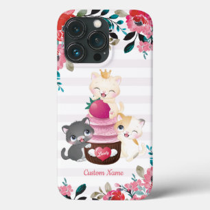 Quadrinhos Quimsos De Cartoon Floral Gatos De Cupc