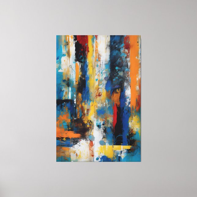 Quadro abstrato Impressão em Canvas (Frente)