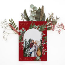 Quadro Botânico de Inverno Vermelho Dois Fotos Nat