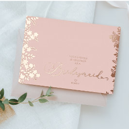 Quadro Botânico de Proposta de Bridesmaid Dourada