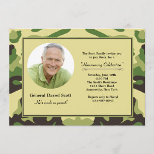 Quadro da camuflagem - convite das forças armadas