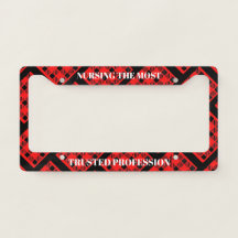 Quadro da Placa de Licença de Verificação Red Buff