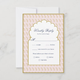 Quadro de Arca Elegante Cartão RSVP de Casamento R