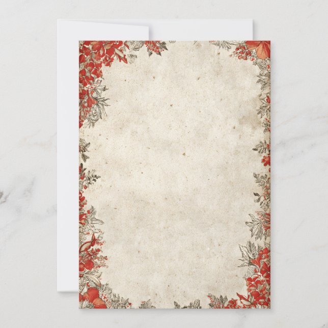 Quadro de Berry Vermelho Negrito | Convite para na (Frente)