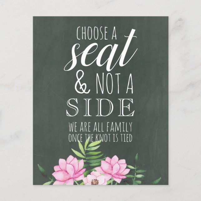 Quadro de Chlakboard Personalizado, Cor-de-rosa, O (Frente)