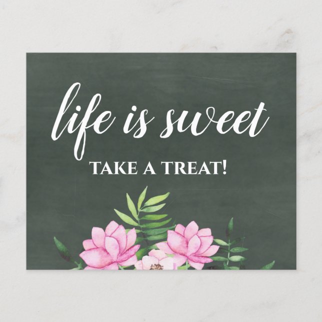 Quadro de Chlakboard Personalizado, Cor-de-rosa, O (Frente)